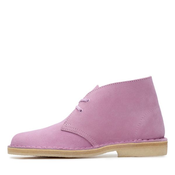 Clarks Womens Desert Boot Ankle Boots Lavender | UK-8245761